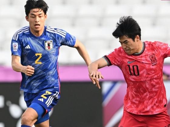 半场战报：日本U23 0-0闷平韩国U23，双方机会寥寥